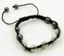 Bracelet Beaded White Crystal