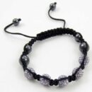 Bracelet Beaded Purple Crystal