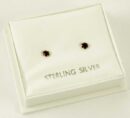 Earring Silver Amethyst Stone Claw 2mm