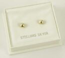 Earring Silver Plain Ball 3mm