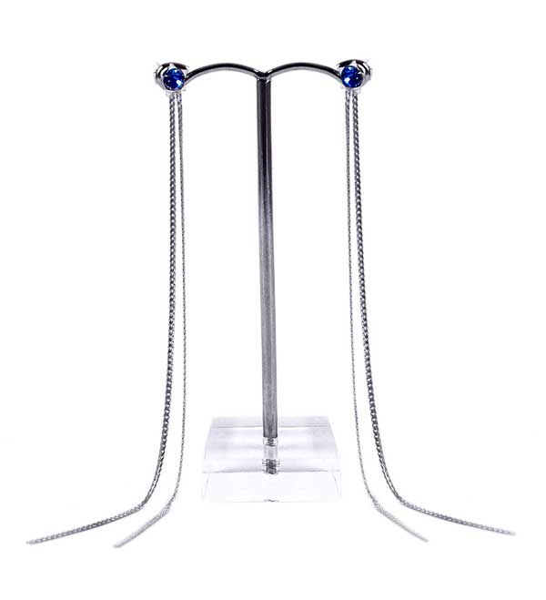 Earring Star Stone Hanging Clear