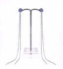 Earring Triple Cup Clear Stone