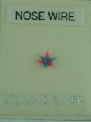 Nose Stud Wire Silicon Pom Pom 2pcs