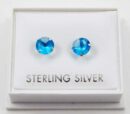 Earring Silver Aqua CZ 5mm