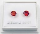 Earring Silver Siam CZ 5mm