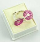 Earring Hoop With Purple Circle