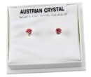 Earring Silver Stud Pink 3mm