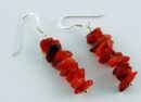 Earring Chip Stones Carnelian 5x5mm