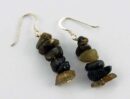 Earring Chip Stones Dark Labradorite 5x5mm