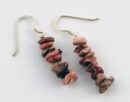 Earring Chip Stones Rhodanite 5x5mm