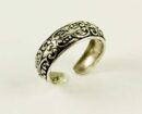 Toe Ring Silver Band Fancy