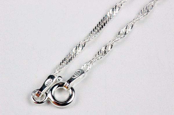 Chain Silver Curb 16 Inch