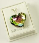 Silver Pendant Heart Rainbow