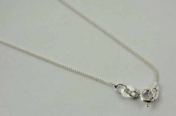 Chain Silver Curb 18 Inch