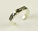 Toe Ring Silver Cut Shapes