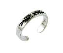Toe Ring Silver Leaves W0.4cm