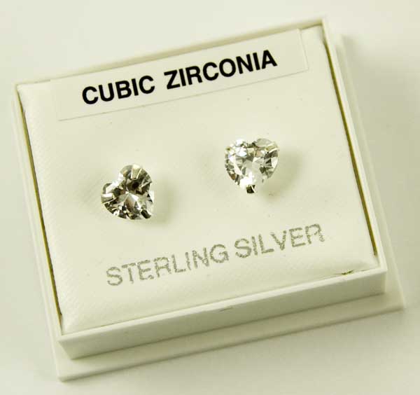 Silver Earring Stud Heart 5mm
