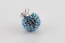 Pendant Silver Cluster Aqua 12mm Ball