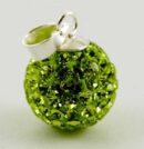 Pendant Silver Cluster Peridot 12mm Ball