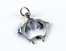 Pendant Silver Double Dolphins