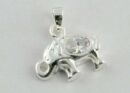 Pendant Silver Cz Elephant