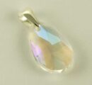 Pendant Silver Clear Pear Drop