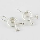 Silver Earring Stone Clear