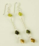 Silver Earring Triple Squares
