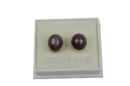 Silver Earring Stud Amethyst