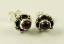 Silver Earring Stud Flower