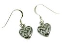 Silver Earring Celtic Heart