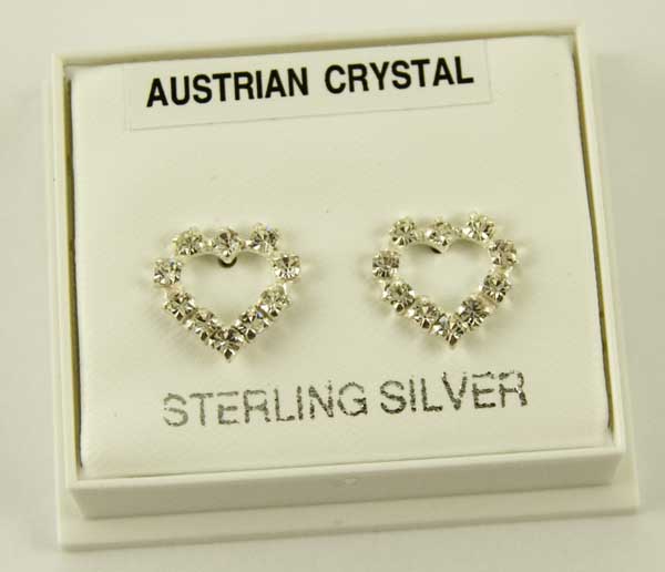 Earring Silver Stud Heart