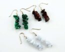 Earring Stone Chip Assorted 3 Pairs