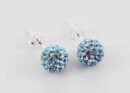 Earring Cluster Aqua 8mm Ball
