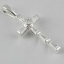 Pendant Silver Cross Clear
