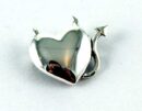 Pendant Silver Evil Heart