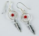 Earring Dreamcatcher Red 12mm