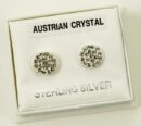 Silver Earring Circle Clear