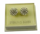 Earring Silver Crystal Cluster