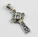 Pendant Silver Cross Clear