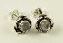 Silver Earring Stud Rose