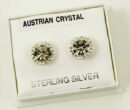 Silver Earring Faceted Stone
