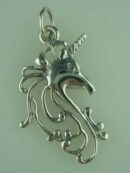 Pendant Silver Unicorn Head