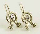Silver Earring Stone Purple