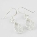 Silver Earring Tear Drop Cut