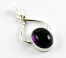 Pendant Silver Amethyst Oval Shape