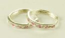 Silver Earring Hoop Pink D2cm
