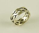Ring Silver Band Knot Cut