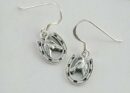 Earring Silver Horse In Shoe