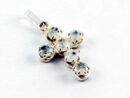 Pendant Silver Cross Moonstone